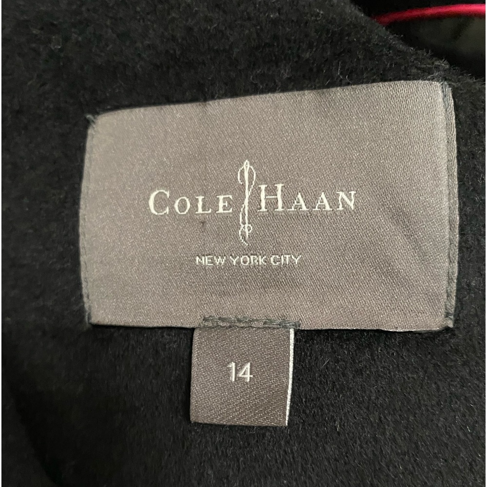 Cole Haan Wool Blend Coat Size 14 in Black - Picture 9 of 10
